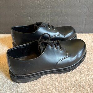 Skechers Y2K Chunky Shoes Men's Size 11 Black Leather Oxfords 6626